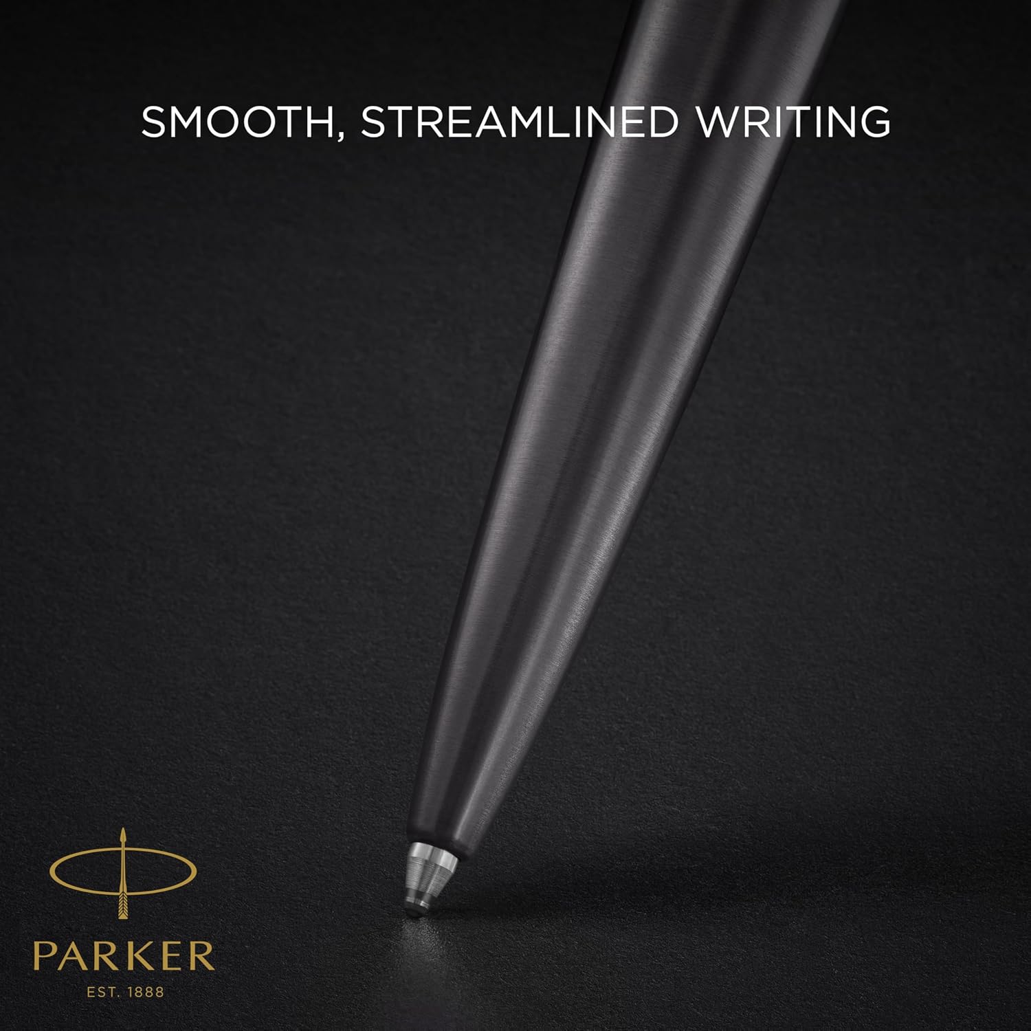 Detalle de Parker Jotter XL Kugelschreiber (grau lackiert, goldene Zierteile) – Nachfüllpackung blaue Tinte, Geschenkbox