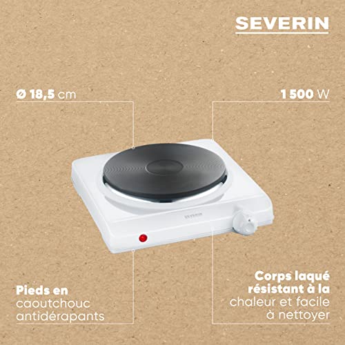 Thumbnail 3 de SEVERIN KP 1091 – Plaque de cuisson électrique 1500 W, compacte et polyvalente