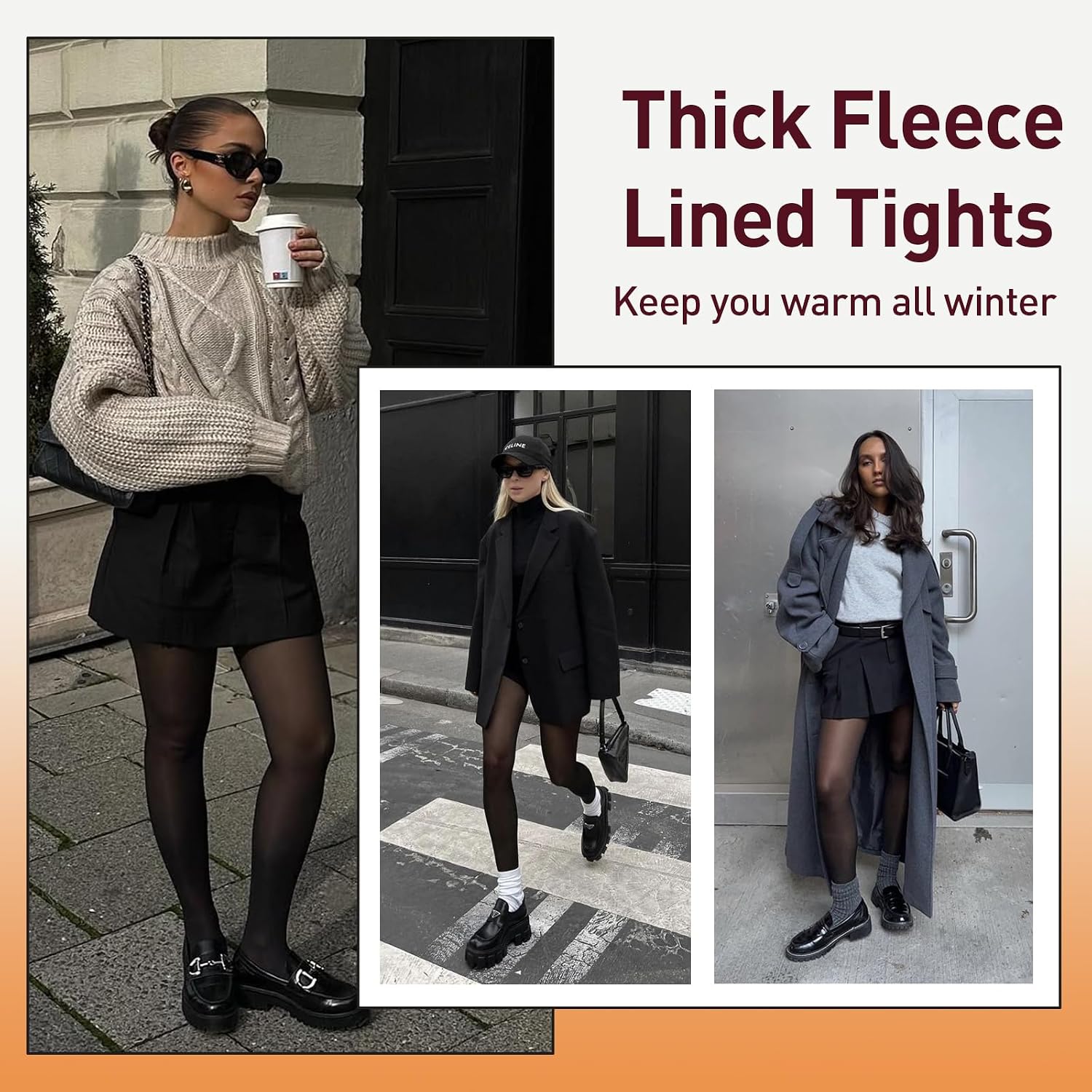 Thumbnail 6 de JIZ Translucent Fleece Lined Tights 220g