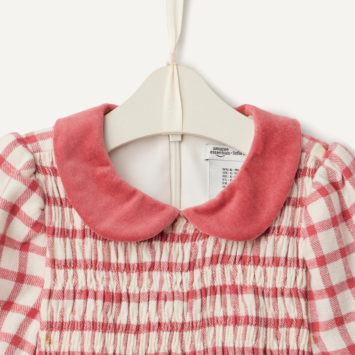 Detalle de Amazon Essentials x Sofia Grainge Toddler and Baby Girls' Long Sleeve Flannel Dress