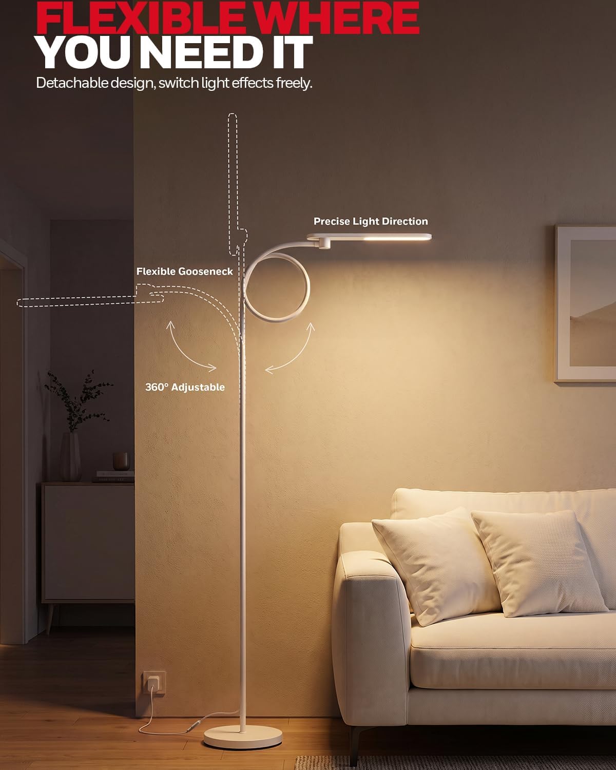 Detalle 1 de Honeywell LED floor lamp 77-inch