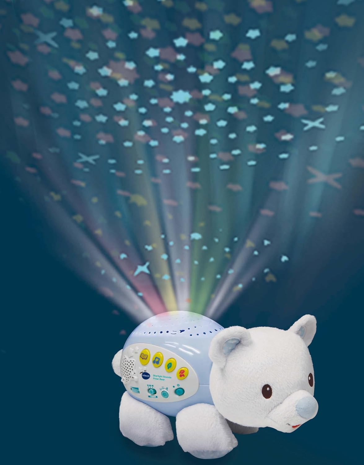 Thumbnail 1 de VTech 506903 Little Friendlies Starlight Sounds Bear: Soft Nightlight Toy for Baby Sleep and Sensory Play