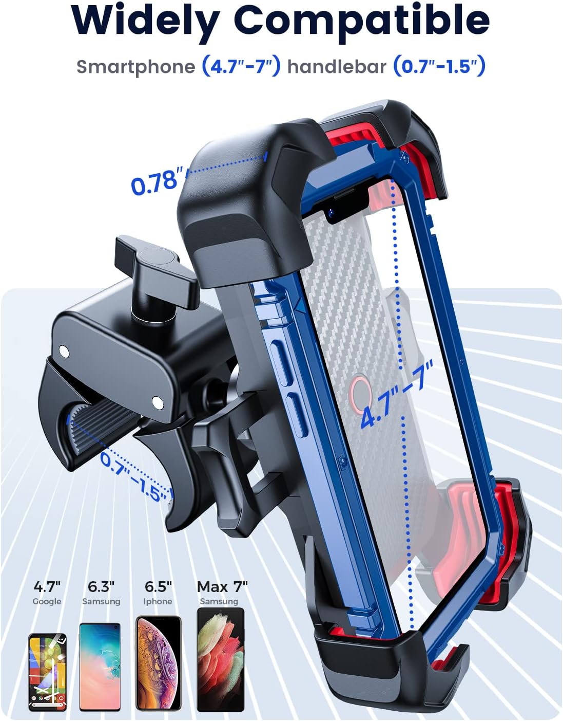 Thumbnail 5 de JOYROOM Motorcycle Phone Mount 100mph anti-shake
