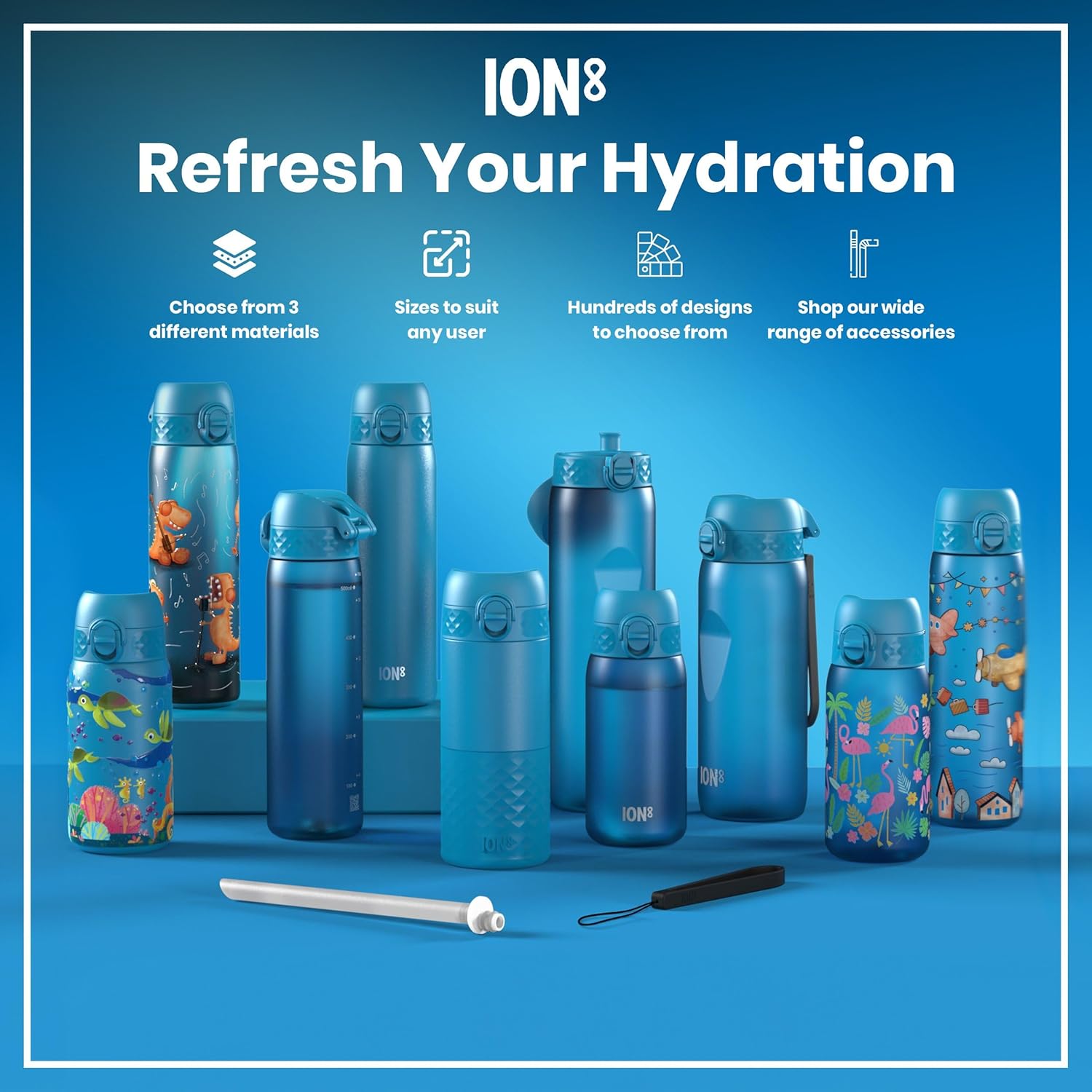 Thumbnail 6 de ION8 Vacuum Insulated Steel Water Bottle, 500 ml – Leak Proof & Dishwasher Safe
