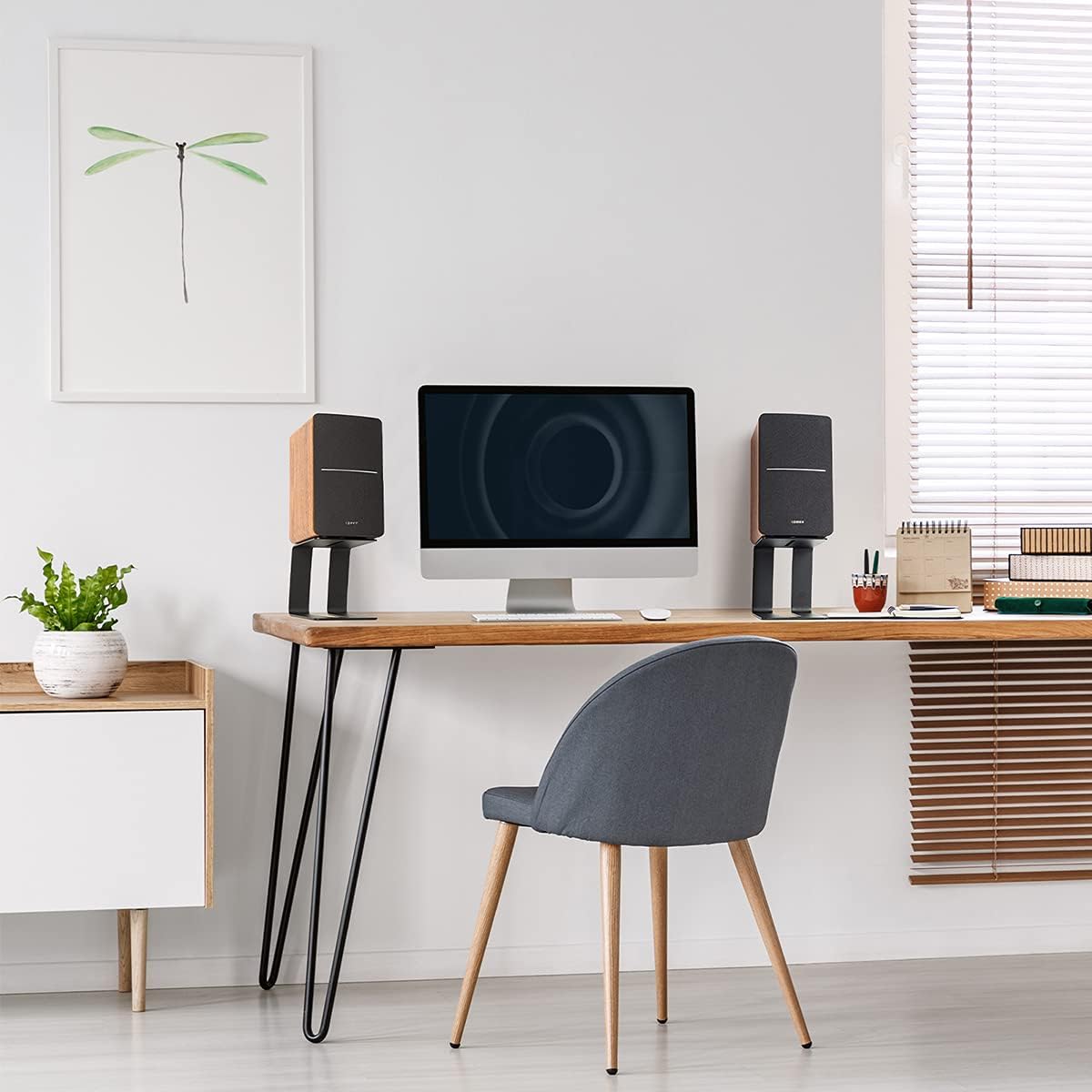 Thumbnail 6 de Ventray Supports d’enceintes de bureau avec inclinaison 5° (paire) — supports moniteur studio anti-vibrations, noir
