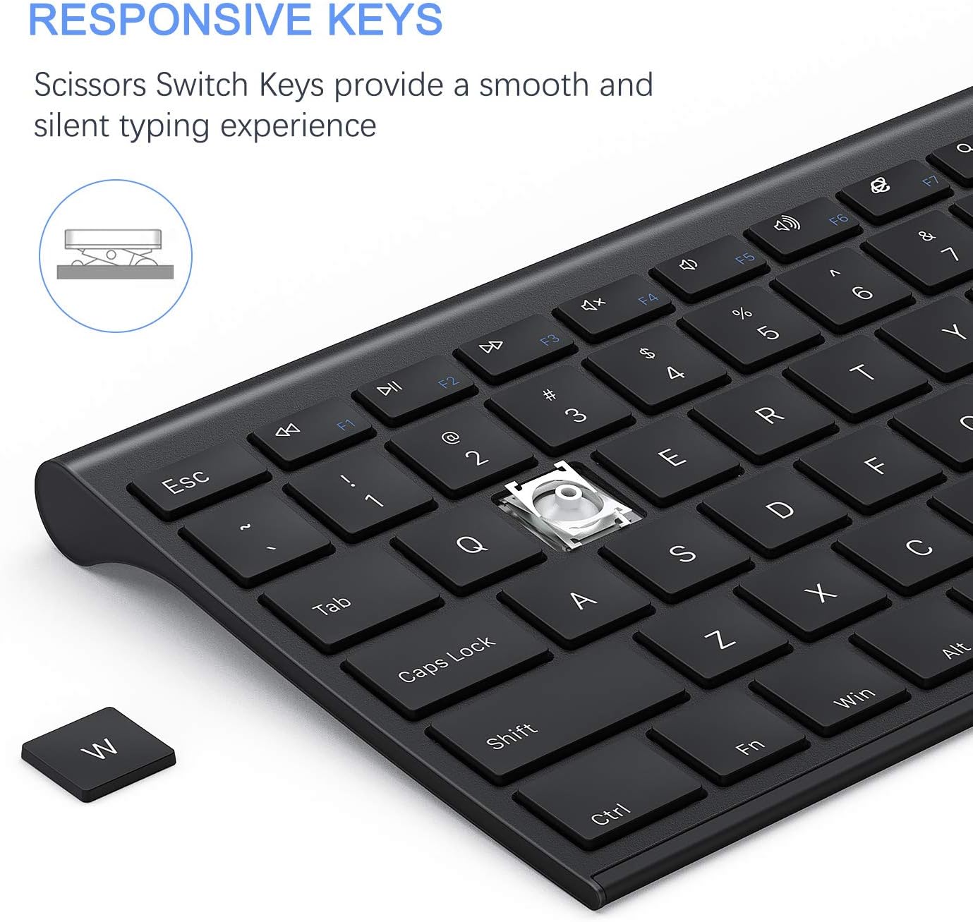Detalle 2 de Vssoplor Wireless Keyboard Mouse Combo 2.4GHz