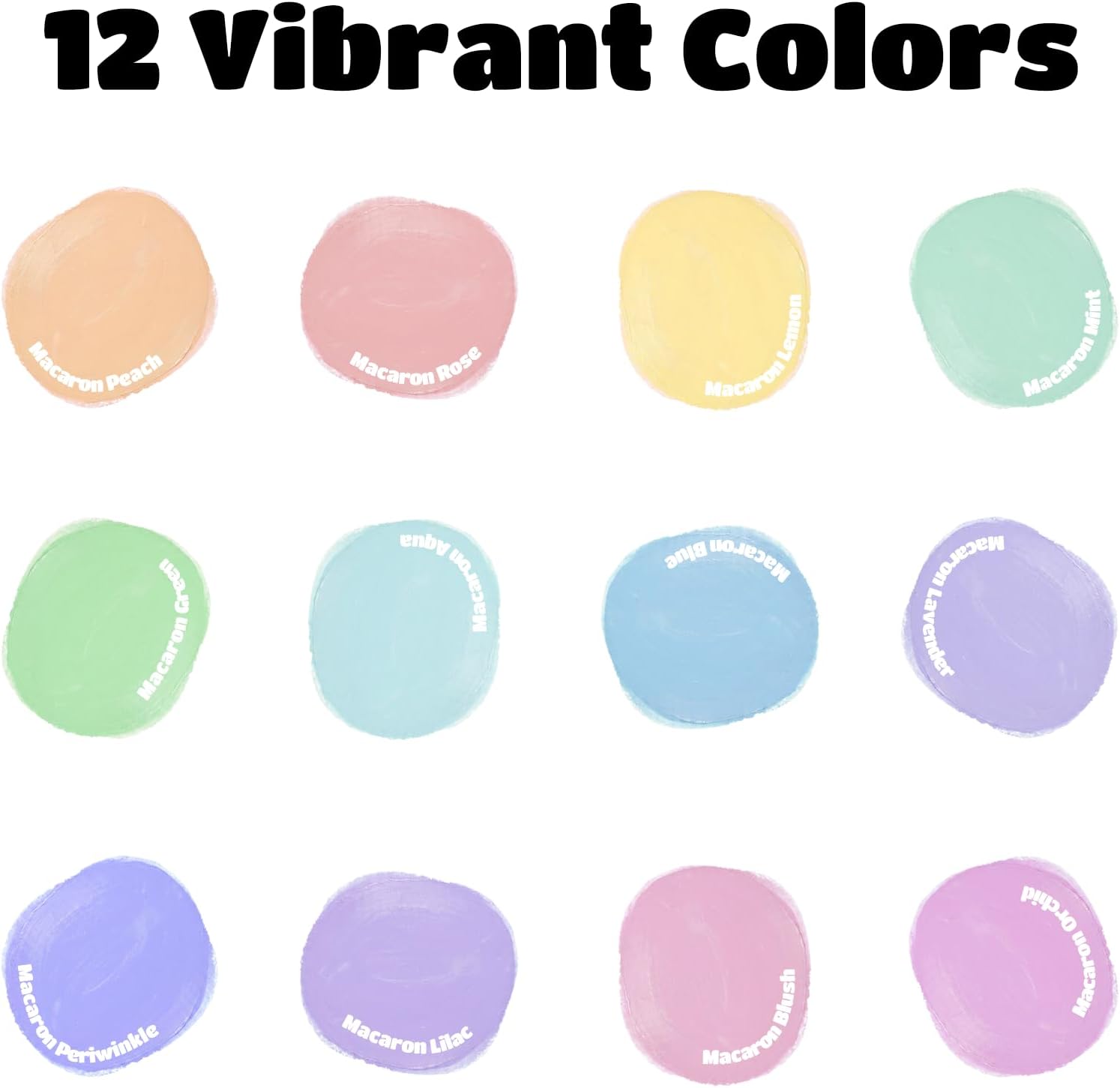 Detalle de JUPITEARTH Tempera Paint Sticks for Kids, 12 Pastel Colors, Washable