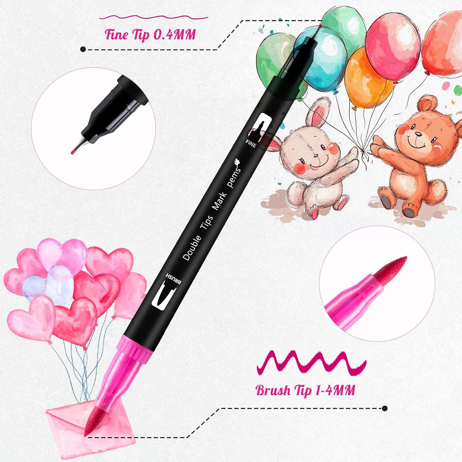 Thumbnail 3 de Thboxes Dual‑Tip Colouring Pens 24 Pack 🎨