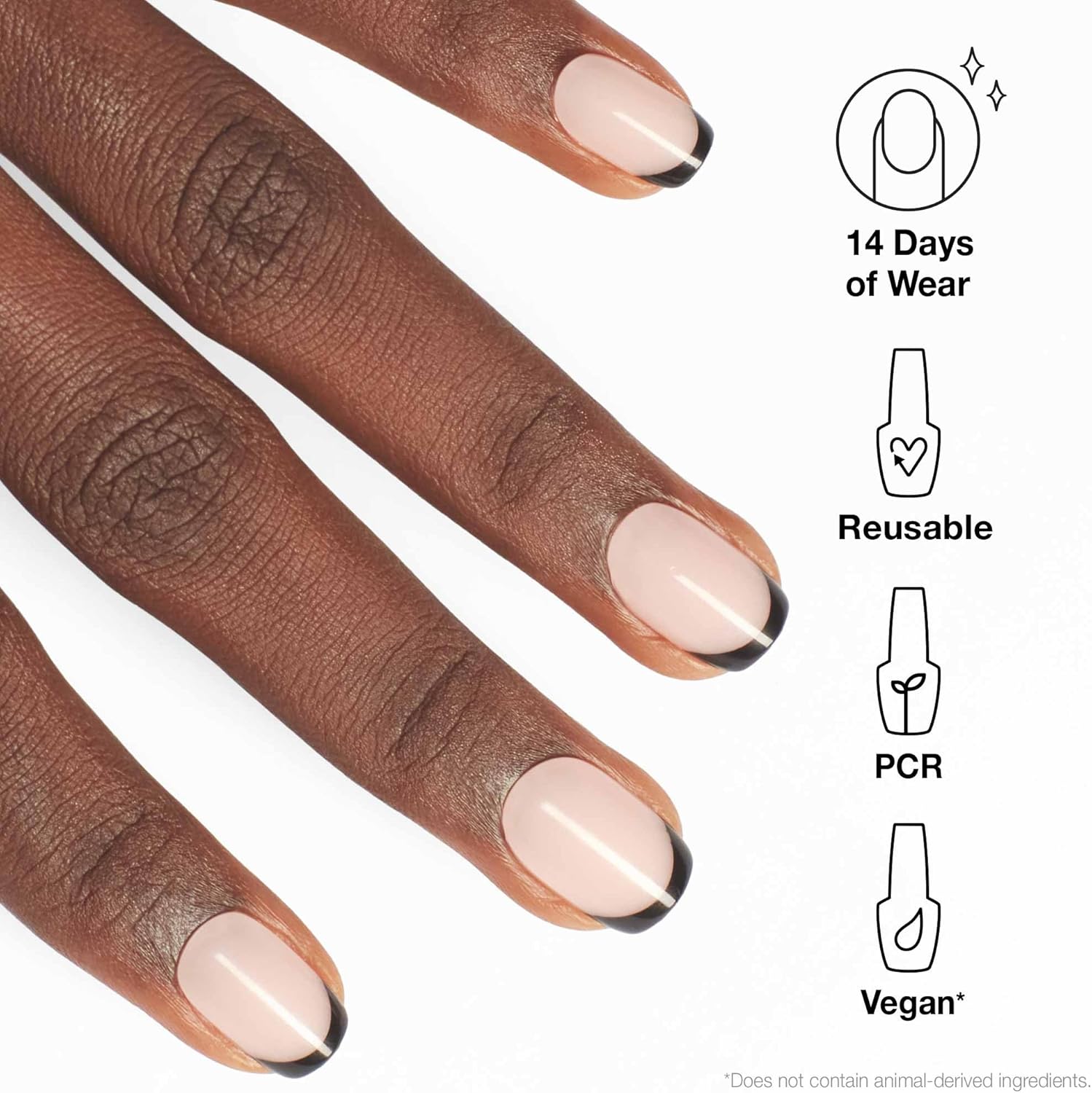 Thumbnail 1 de OPI xPRESS/ON Press On Nails – French Tip & Pattern Designs (Long & Short, Round & Oval) with Nail Glue