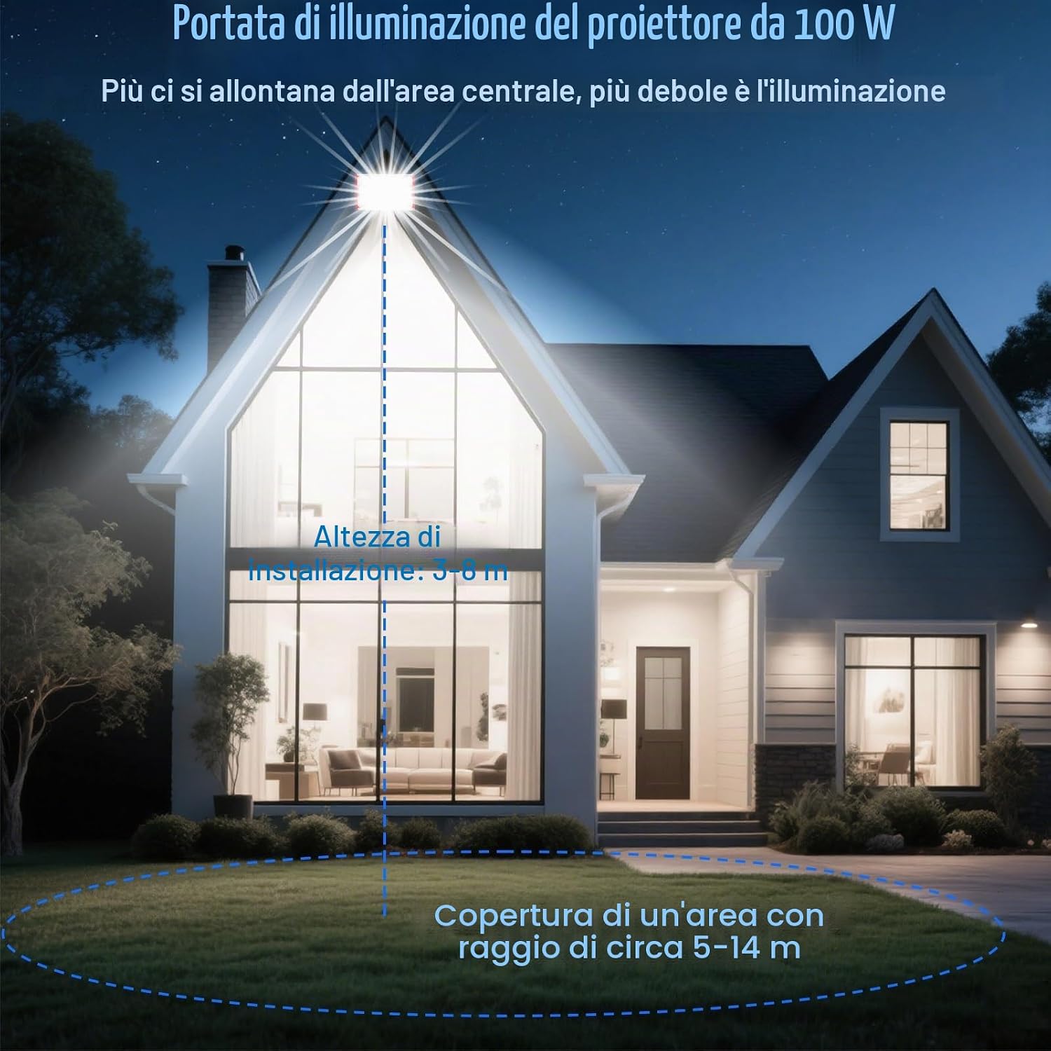 Thumbnail 1 de CREATESTAR Faretto Led da Esterno 10000LM 100W (2 pezzi) – Luce bianca fredda 6500K, IP66, 120°