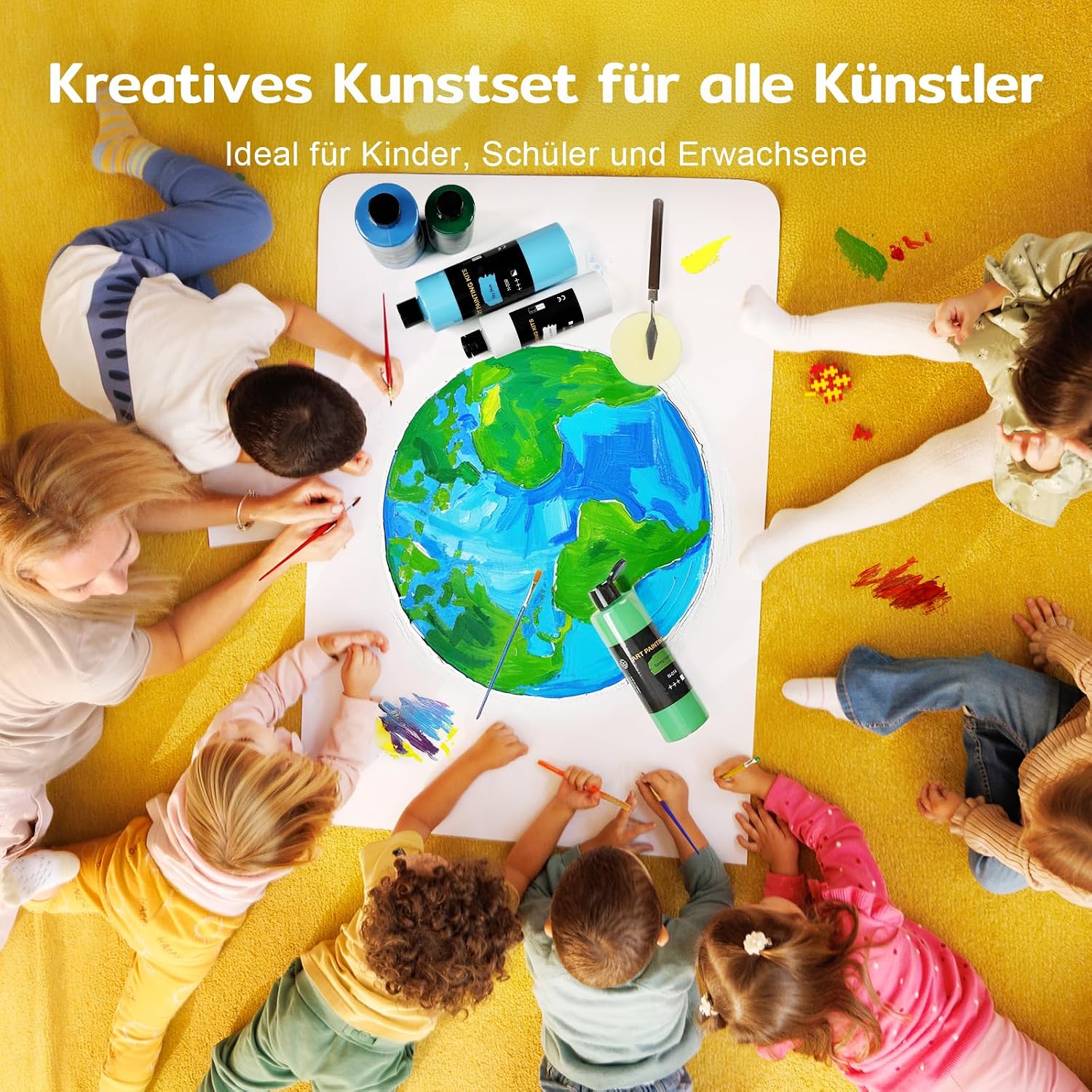 Detalle de Color More TMOL Acrylfarben-Set mit 14 x 500 ml – wasserdicht, lichtbeständig & schnell trocknend