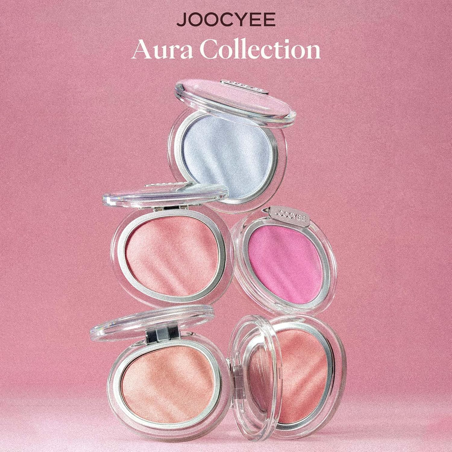 Detalle de JOOCYEE AURA Glazed Blush Highlighter: Veil Nude, Dewy Finish