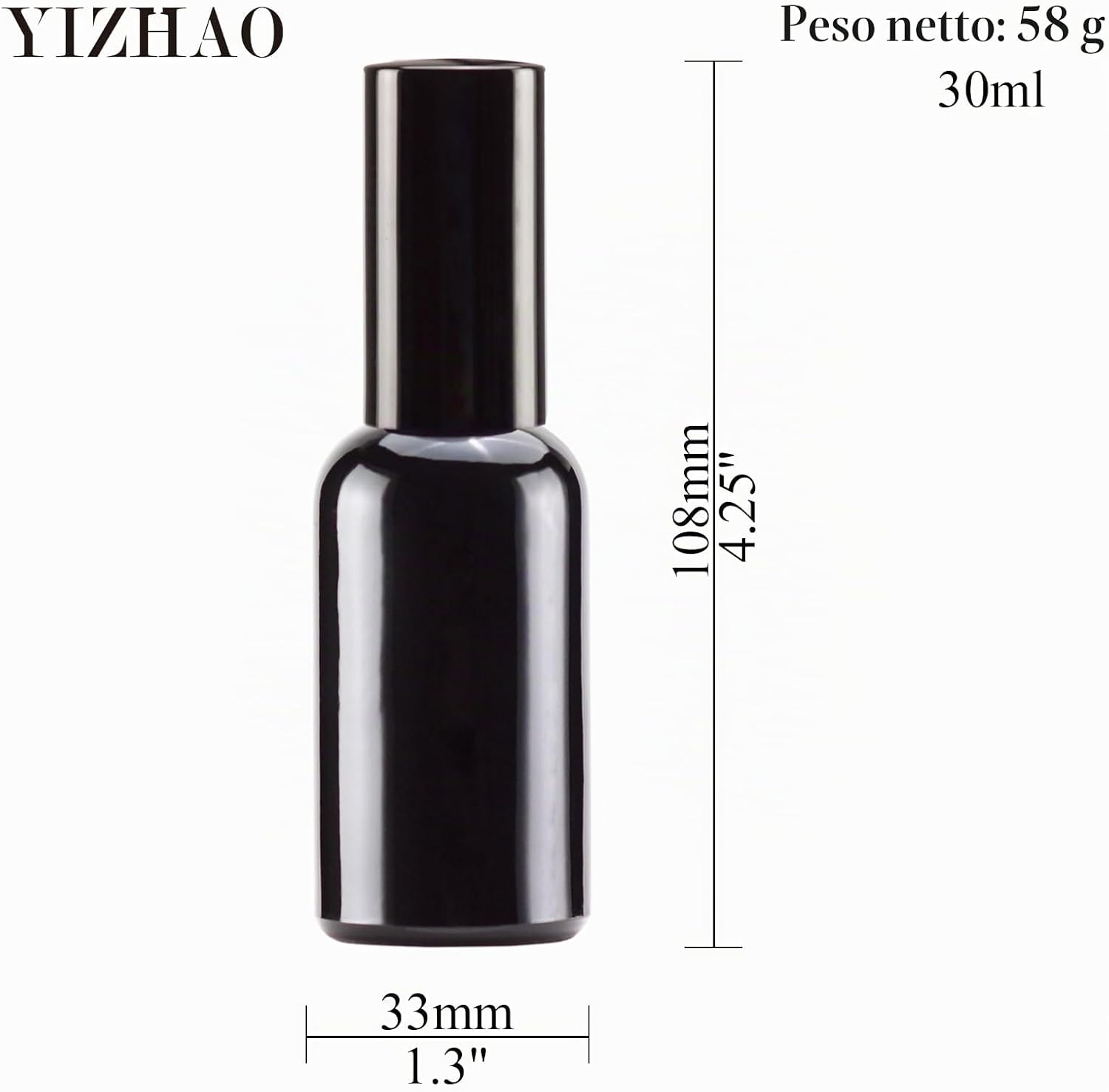 Thumbnail 1 de Bottiglie Spray Vetro 30ml Nero – YIZHAO, 18 pezzi per oli essenziali, profumi e viaggi