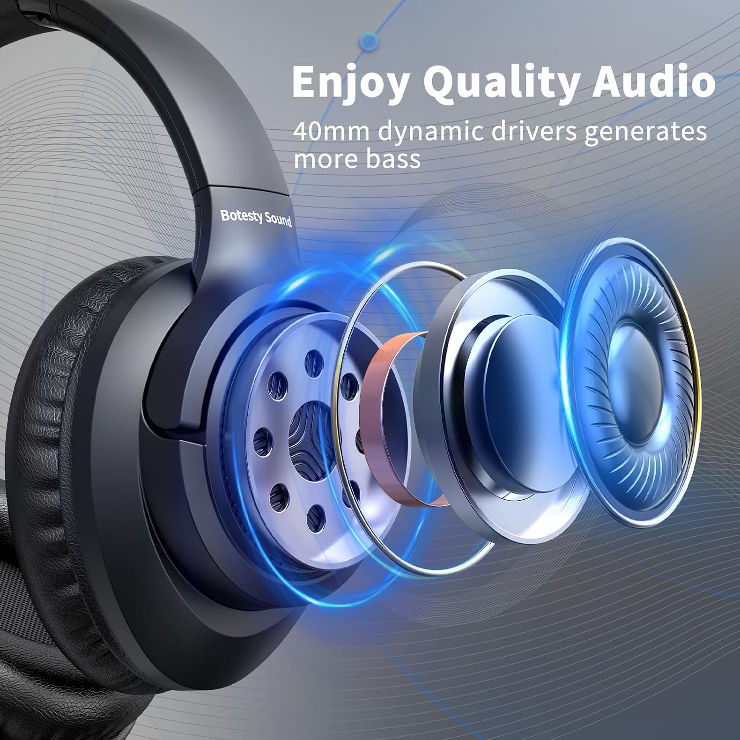 Thumbnail 6 de Botesty Sound Headphones Wired with Mic