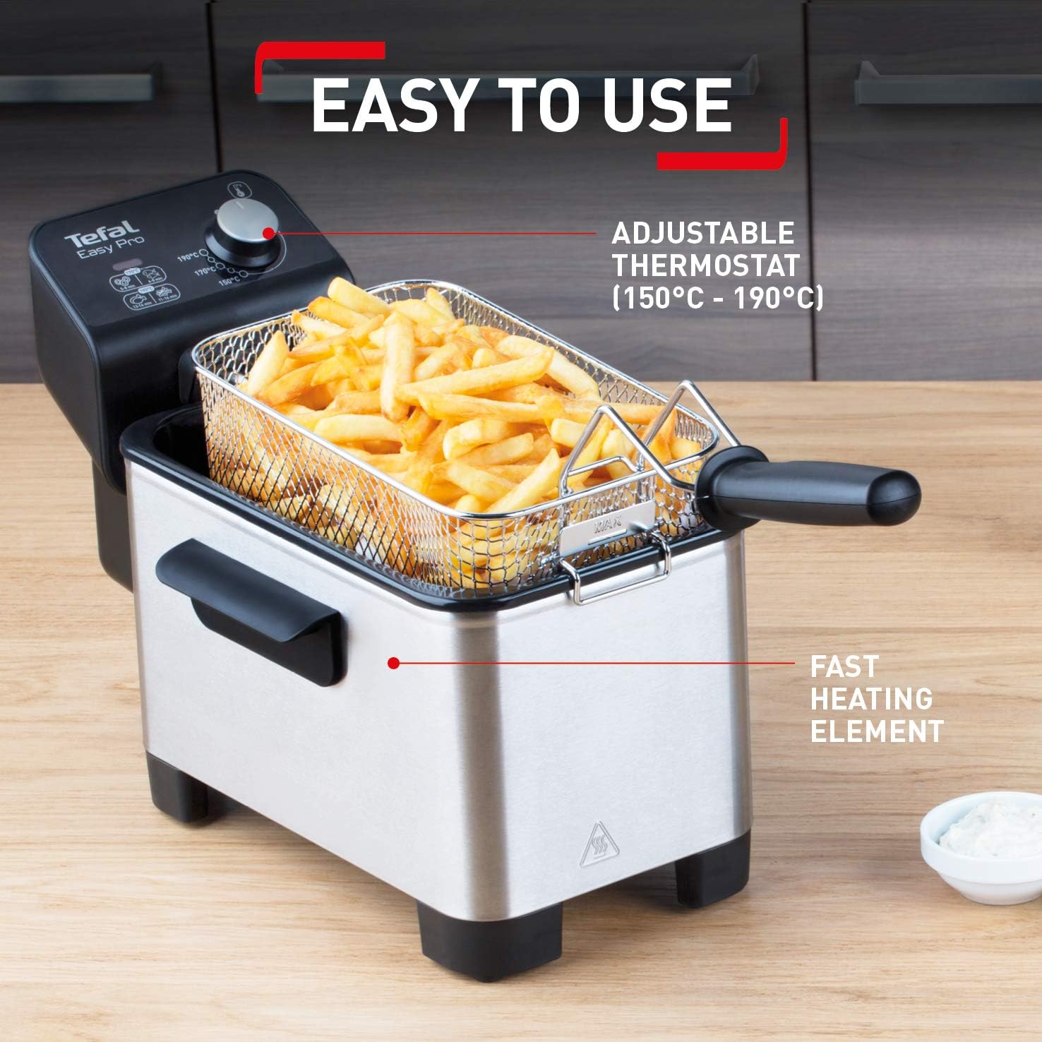 Thumbnail 1 de Tefal Easy Pro Deep Fryer FR333040 (3L oil capacity, 2100W) with Cool Zone Technology