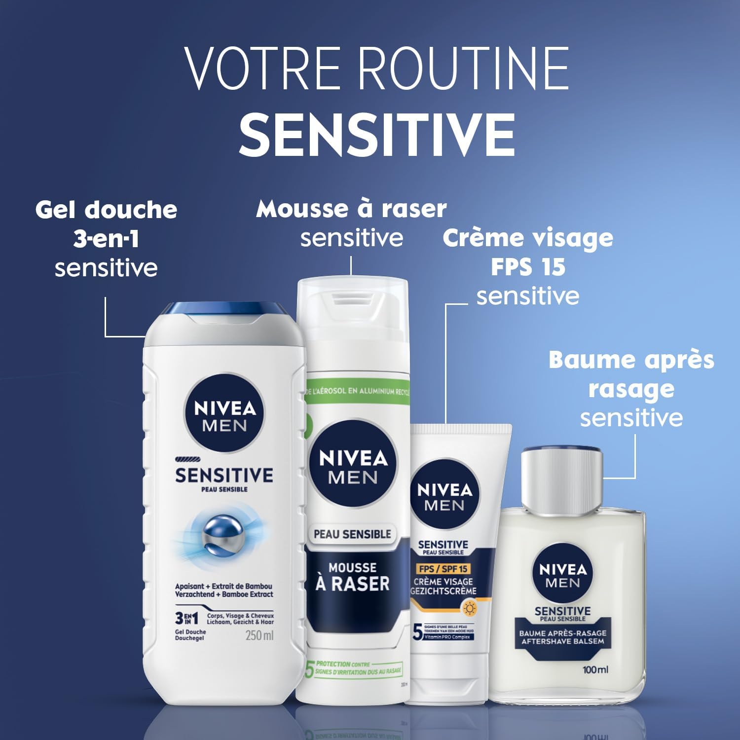 Thumbnail 5 de NIVEA MEN Trousse Sensitive 250 ml