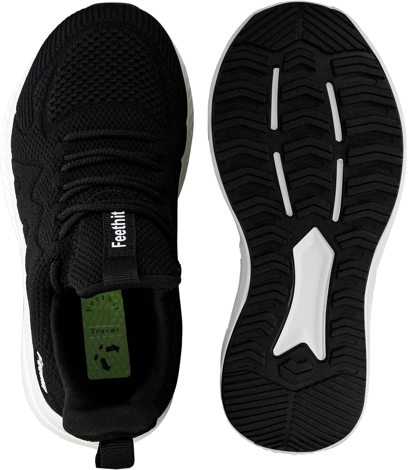 Thumbnail 5 de Feethit Damen Sneaker Turnschuhe atmungsaktiv leicht in Weiß/Schwarz (EU 40)