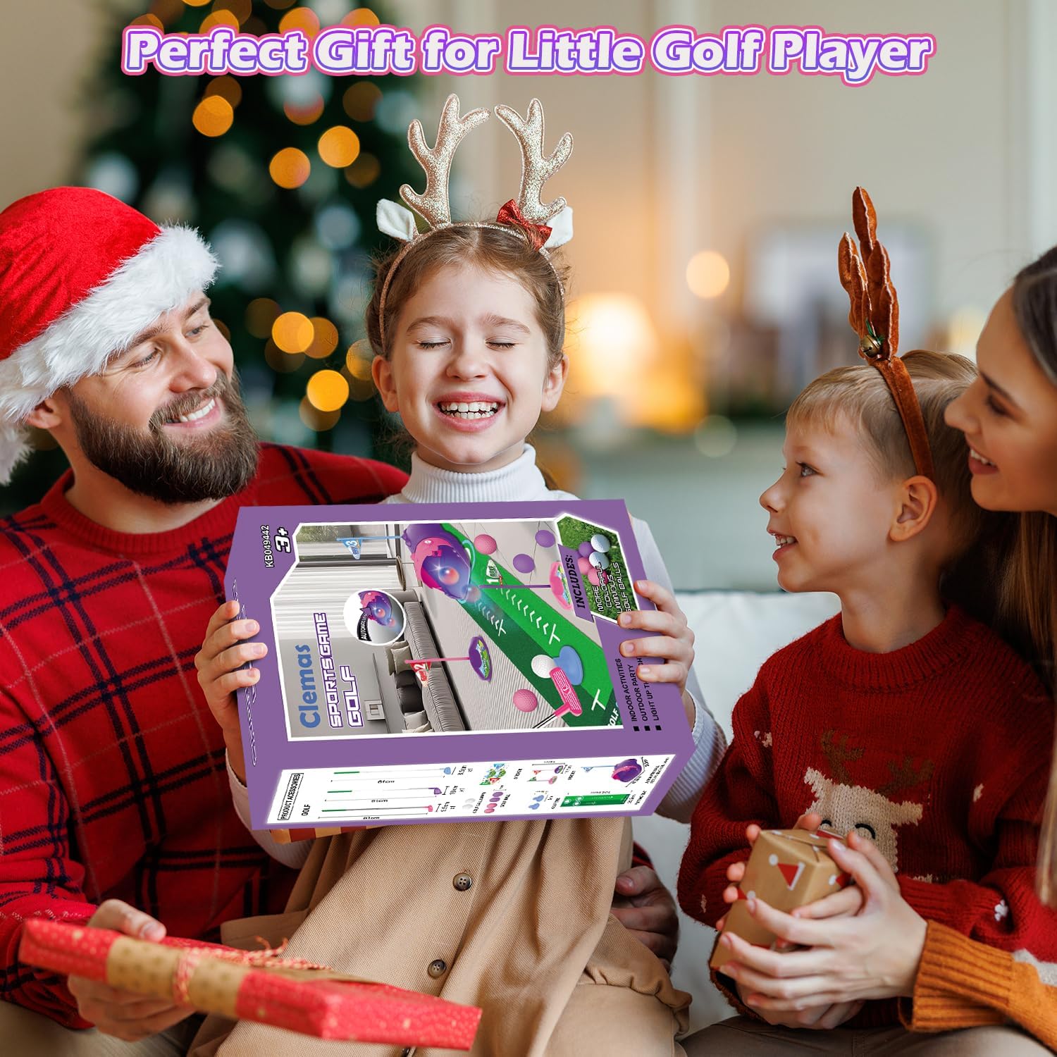 Thumbnail 6 de Clemas Upgraded Kids Toy Golf Set with Automatic Ball Returner (Pink) for Ages 3+