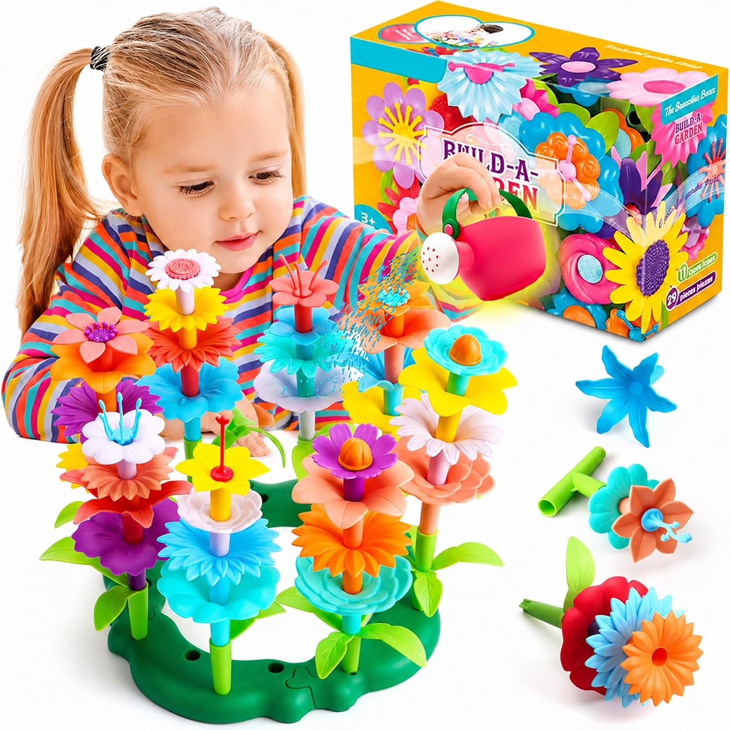Detalle de FUNZBO Flower Building Toy Set