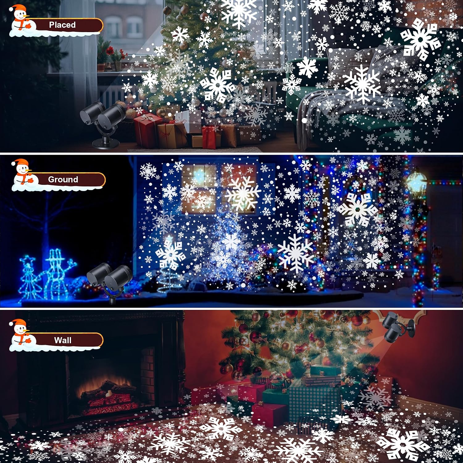 Detalle 2 de Toodour Christmas Projector Lights, Double Head