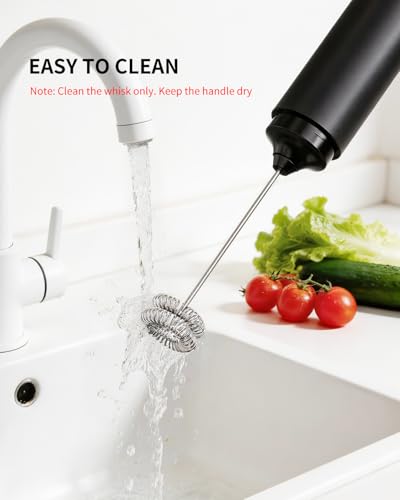 Thumbnail 4 de CIRCLE JOY Rechargeable Milk Frother Handheld with Dual Coil Whisk Head — Black