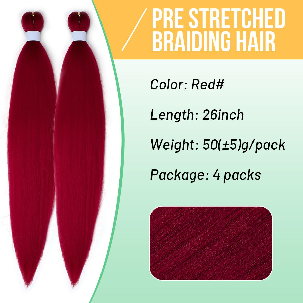 Detalle 2 de Aooffut Braiding Hair Extensions 26-Inch
