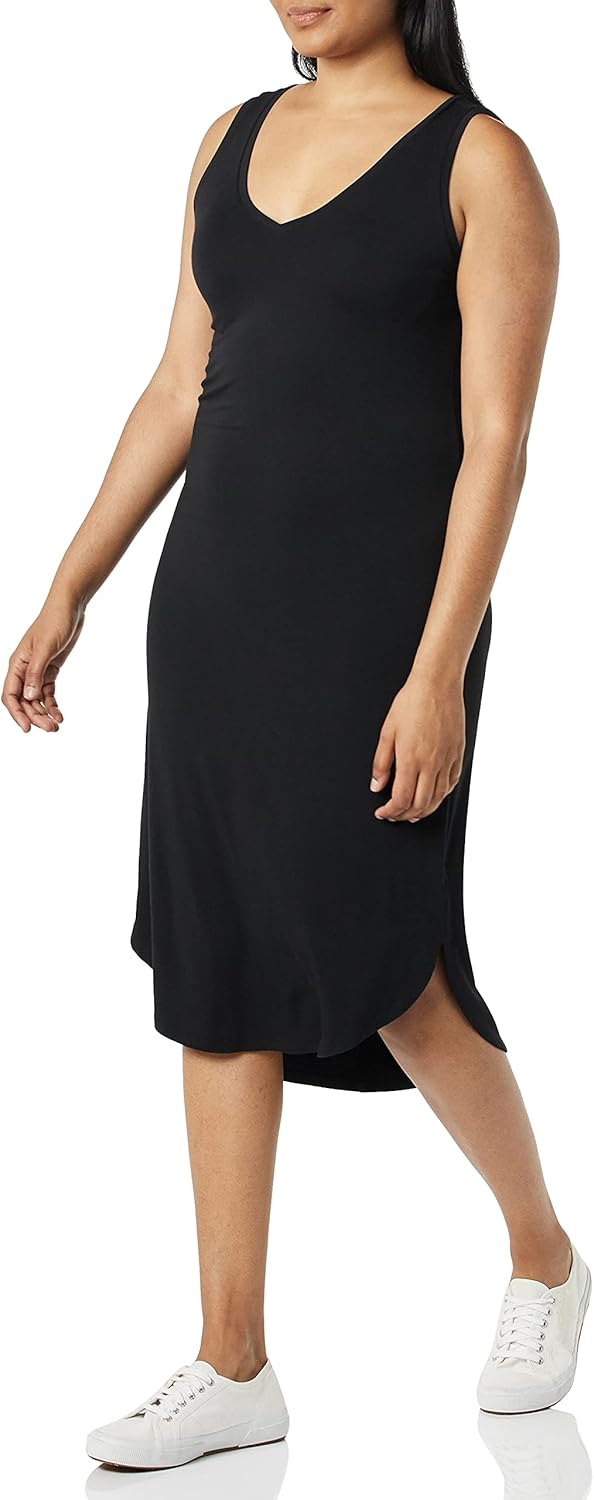 Thumbnail 2 de Amazon Essentials Women’s Sleeveless Regular-Fit V-Neck Jersey Midi Dress (Previously Daily Ritual)