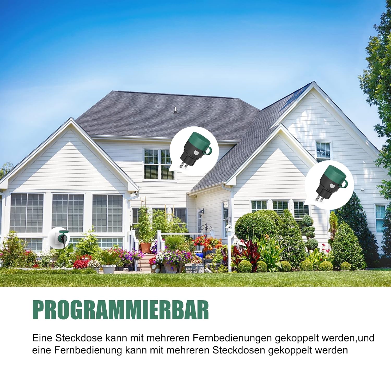 Detalle 2 de SURNICE Funksteckdosen Set mit Fernbedienung 80 m