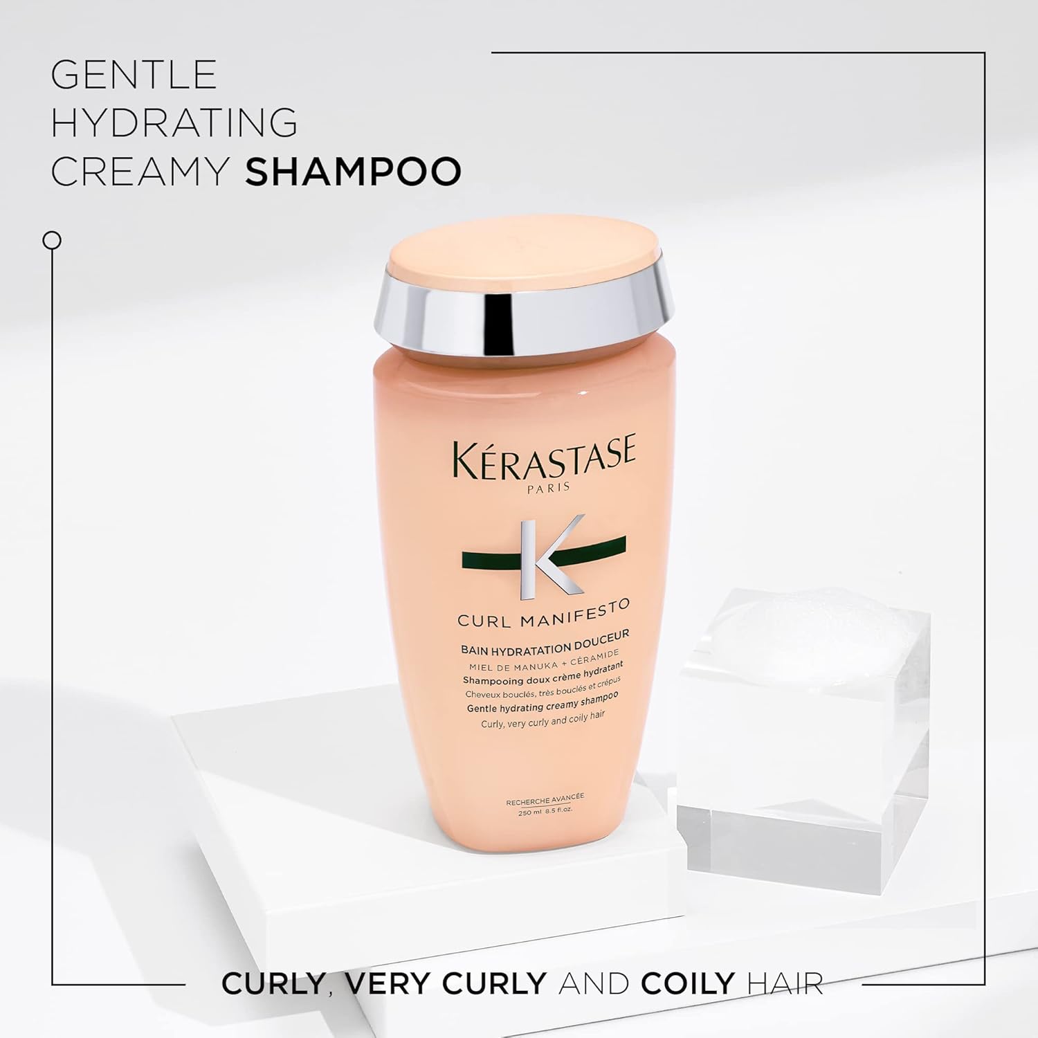 Detalle de KERASTASE Curl Manifesto - Bain Hydratation Douceur : Shampoing Crème pour Cheveux Bouclés