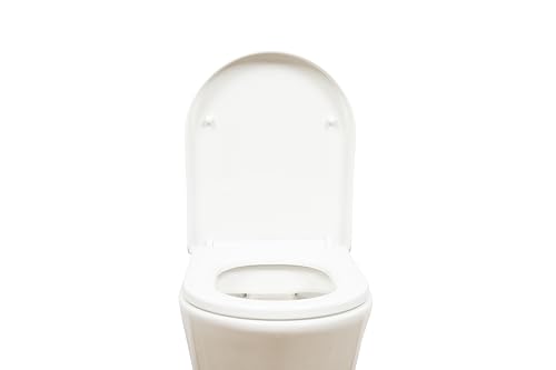 Thumbnail 7 de AQUALONA Premium Thermoplastic D-Shape Toilet Seat with Soft Close Hinges