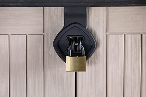 Detalle de Keter Sio Midi: Cobertizo de jardín exterior 880 L, 132 x 71,5 x 113,5 cm
