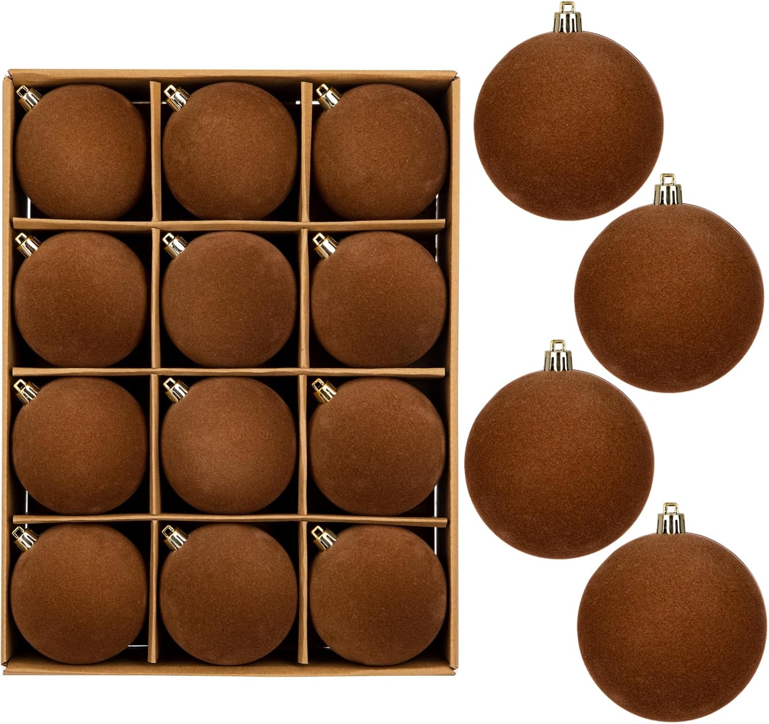 Thumbnail 6 de Oairse 12cm Velvet Christmas Baubles 🎄