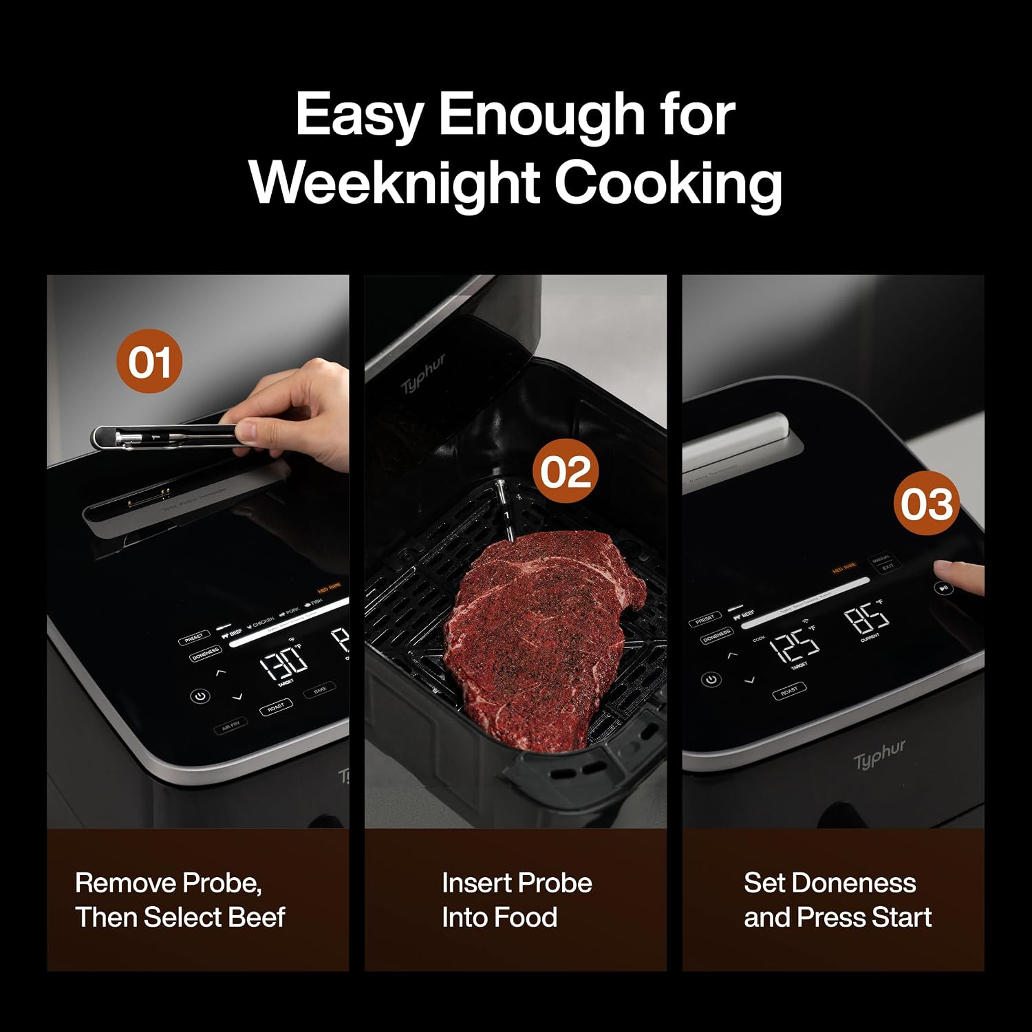 Detalle de Typhur Sync 8QT Air Fryer with Thermometer