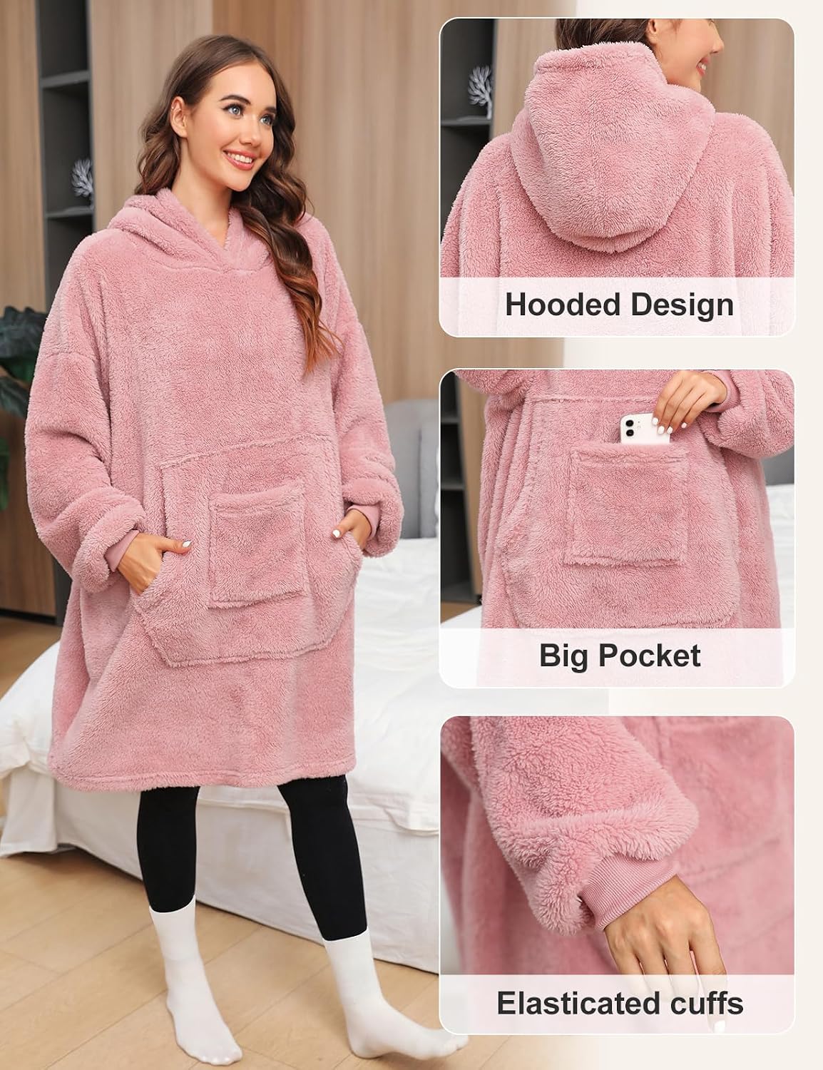 Detalle 2 de Tuopuda Sweat à capuche femme chaud