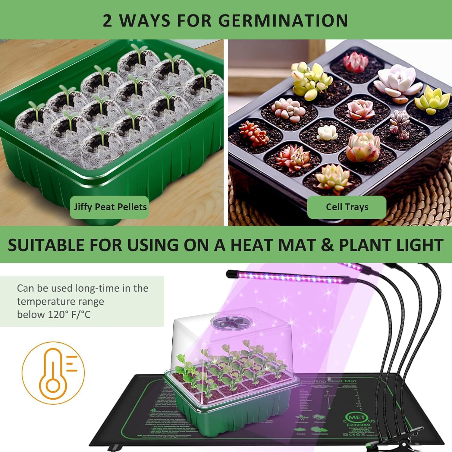 Thumbnail 2 de YAUNGEL Seed Trays 120-cell 10 pack for seedlings 🌱