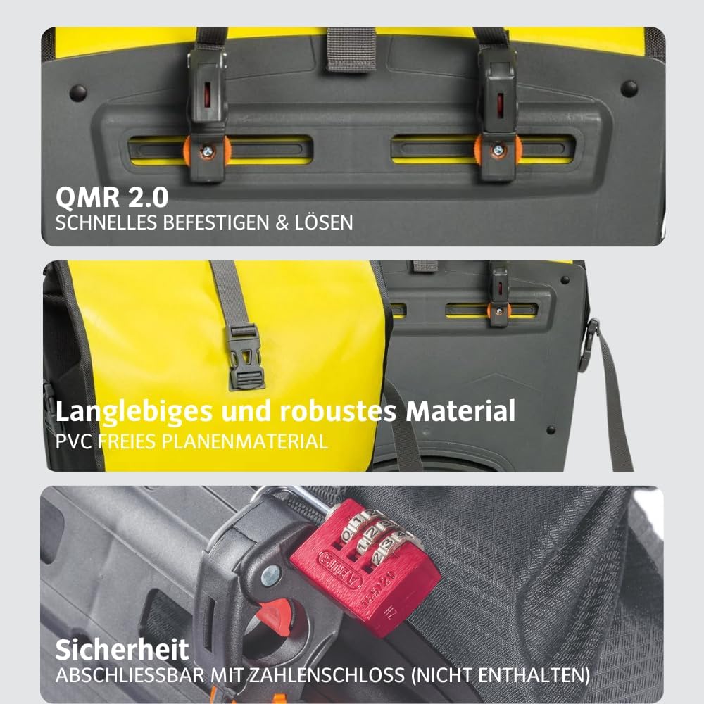 Thumbnail 6 de VAUDE Aqua Back Single Hinterradtasche für Gepäckträger (QMR 2.0), wasserdicht – 24 l