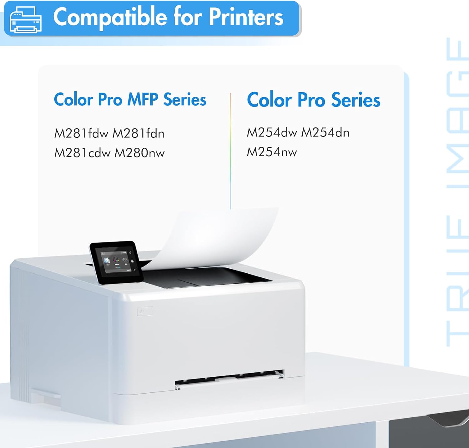 Detalle de TRUE IMAGE 202X High-Yield Toner Cartridge 4-Pack for HP Color LaserJet Pro