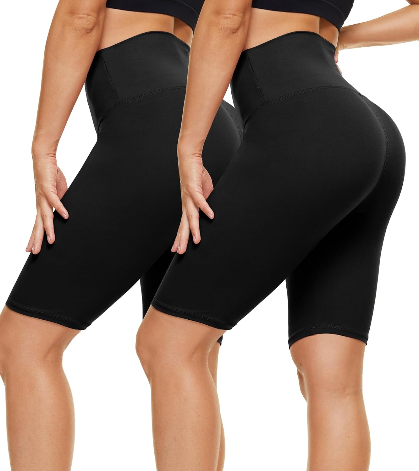 Detalle de CAMPSNAIL 2er Pack Radlerhosen Damen High Waist – kurze Sporthose/Leggings für Training und Alltag