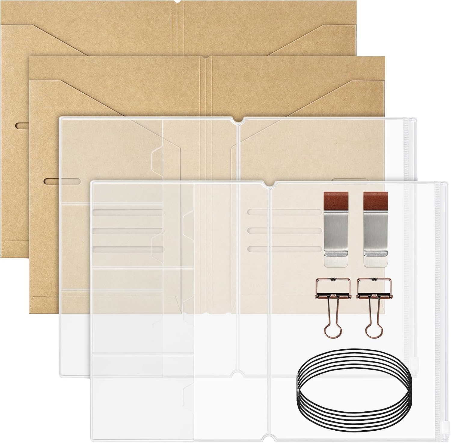 Detalle de DILVREWA DILVREWA-001 A5 Traveler’s Journal Accessory Kit, 14 Pieces