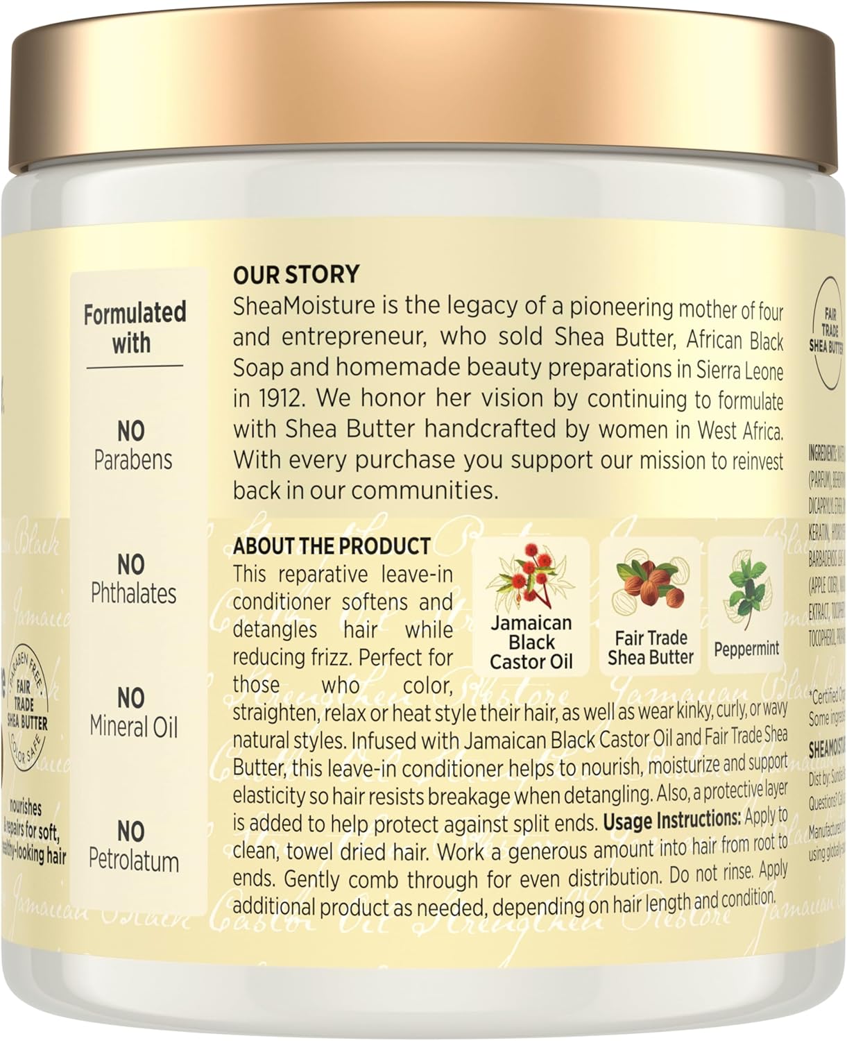Thumbnail 1 de SheaMoisture Jamaican Black Castor Oil Leave-In Conditioner (20 oz) for Softer, Easier Styling