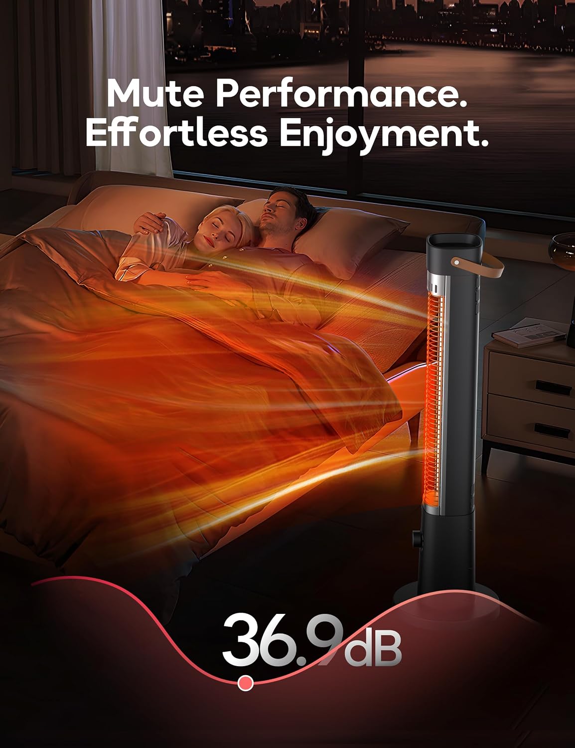 Detalle de AEROZY SH03 Infrared Patio Heater, 1500W, 60° Oscillation, Remote