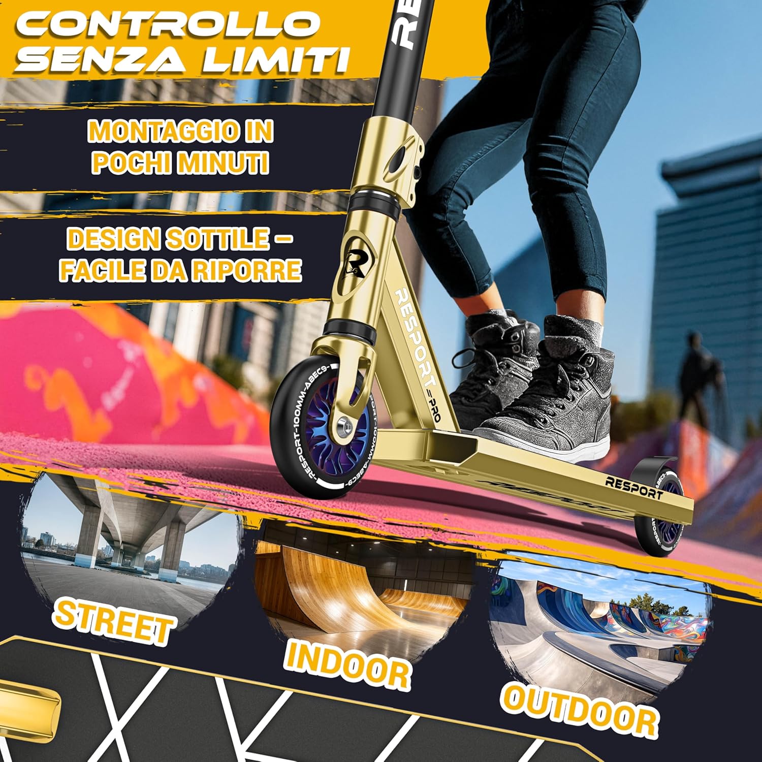 Thumbnail 3 de RE:SPORT Stunt Scooter Revo Pro: stabilità, controllo e performance per bambini e adulti