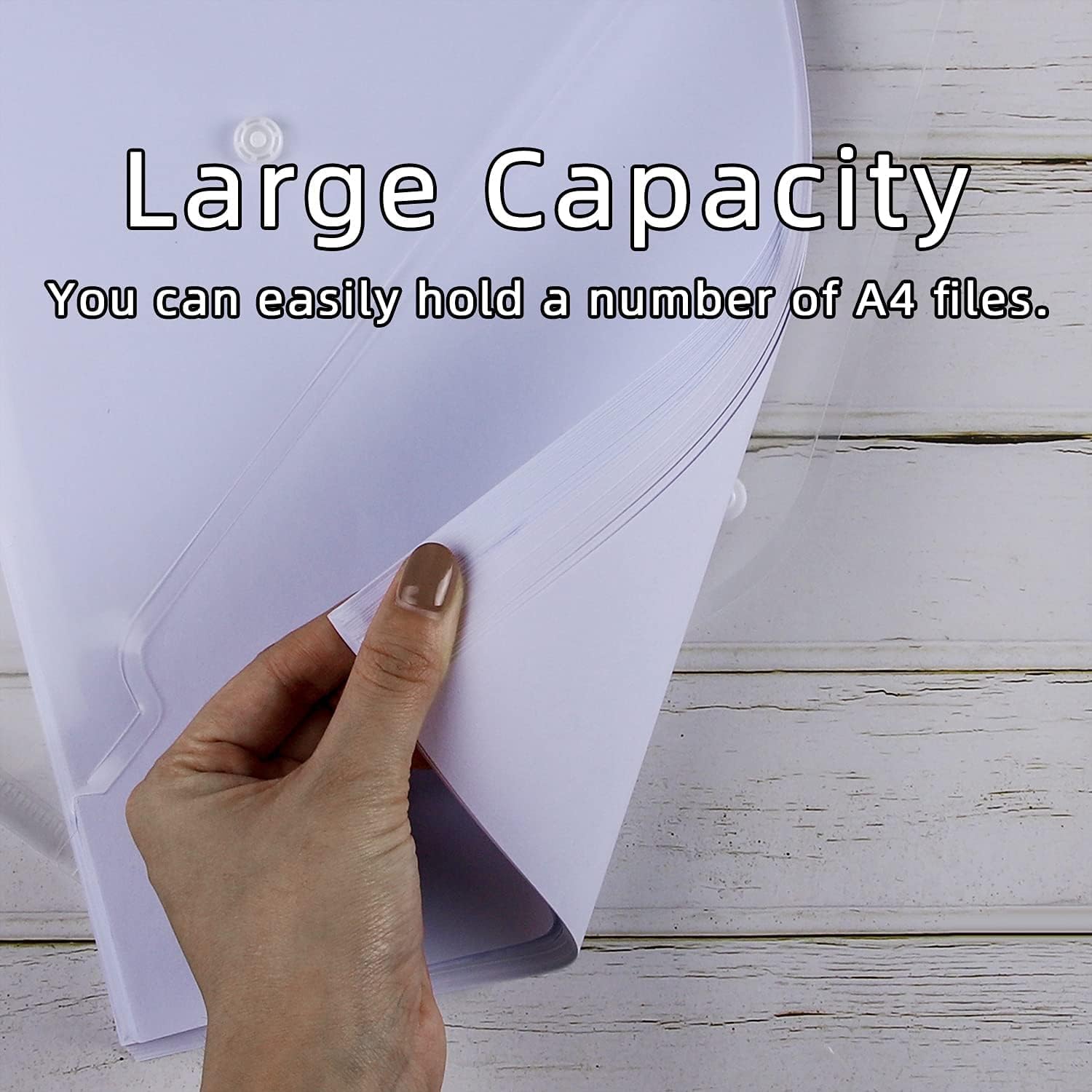 Thumbnail 3 de 24 Pack A4 Clear Plastic Document Wallets