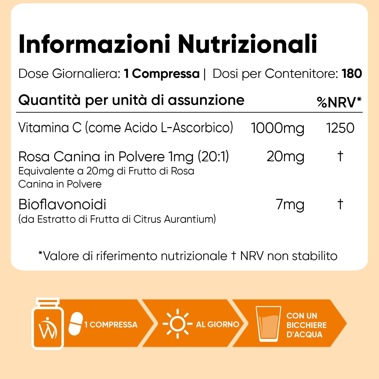 Thumbnail 4 de Vitamina C 1000mg vegana 180 compresse — integratore 🍊