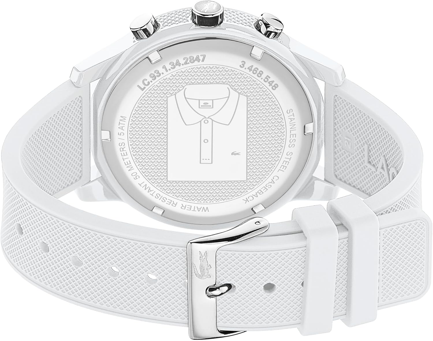 Thumbnail 2 de Lacoste Orologio da Uomo con Cronografo al Quarzo, Collezione Lacoste 12.12, Cinturino silicone bianco