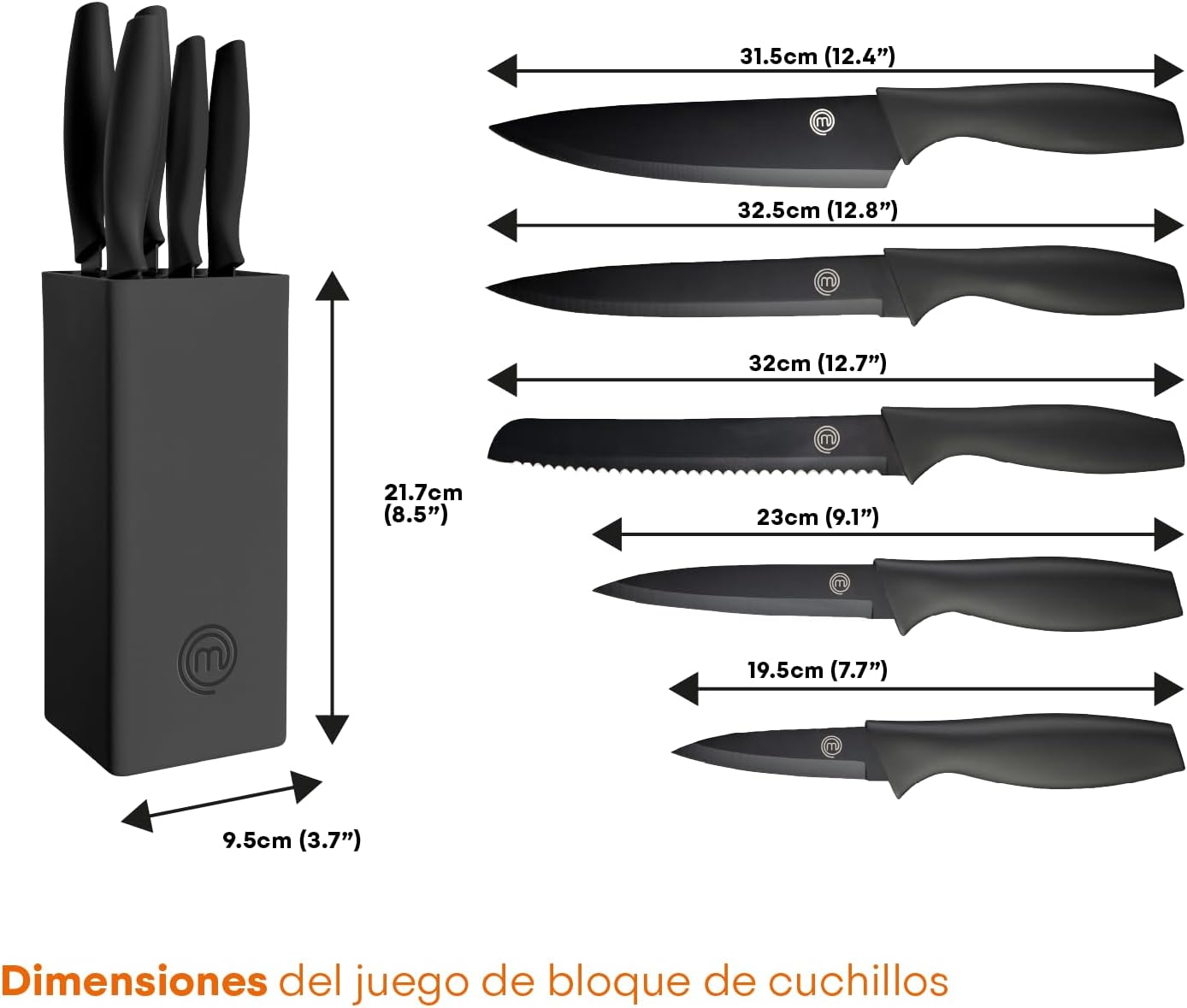 Thumbnail 7 de MasterChef Set de Cuchillos de Cocina 5 Piezas 🗡