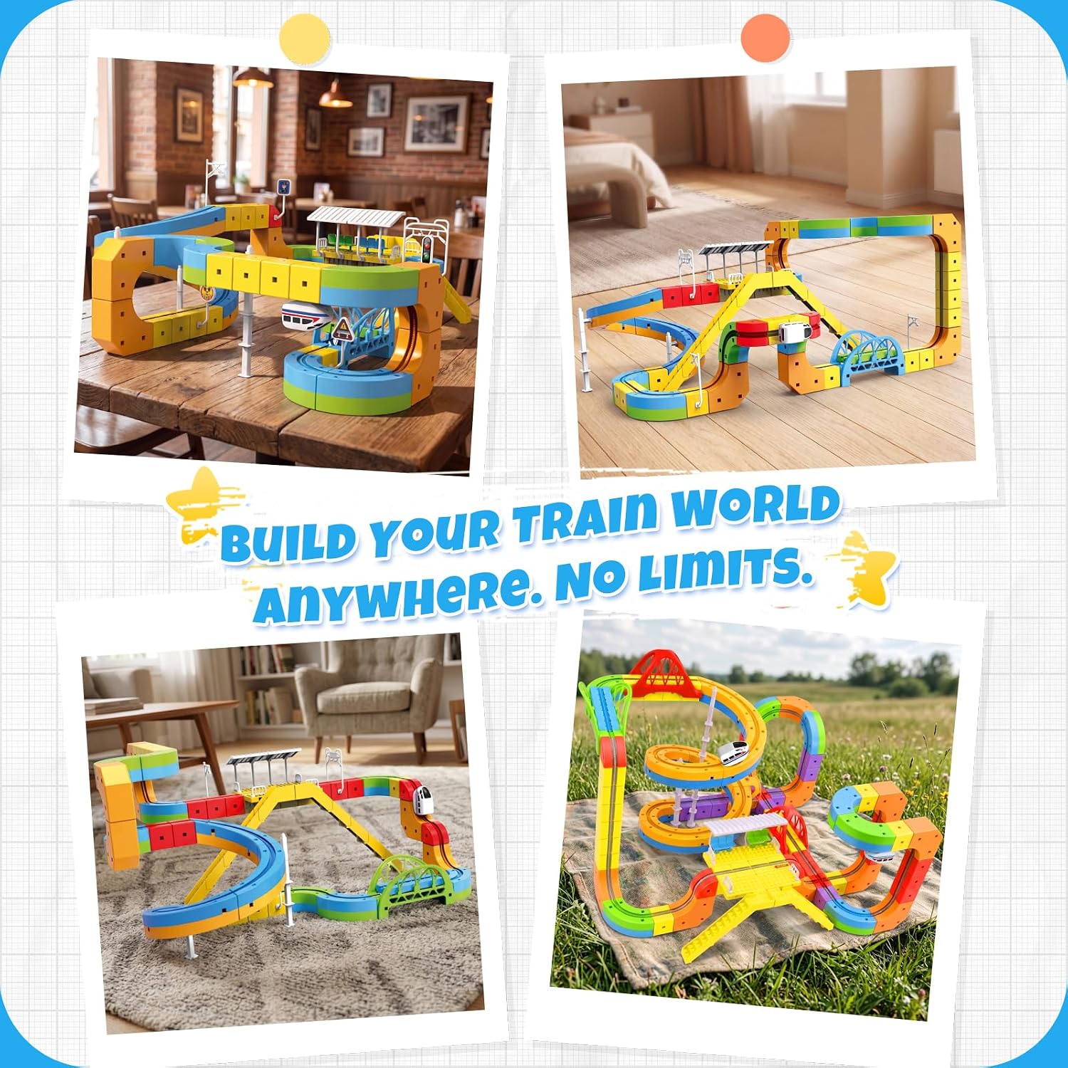 Thumbnail 6 de Electric Train Set, 112-Piece Track Building Set