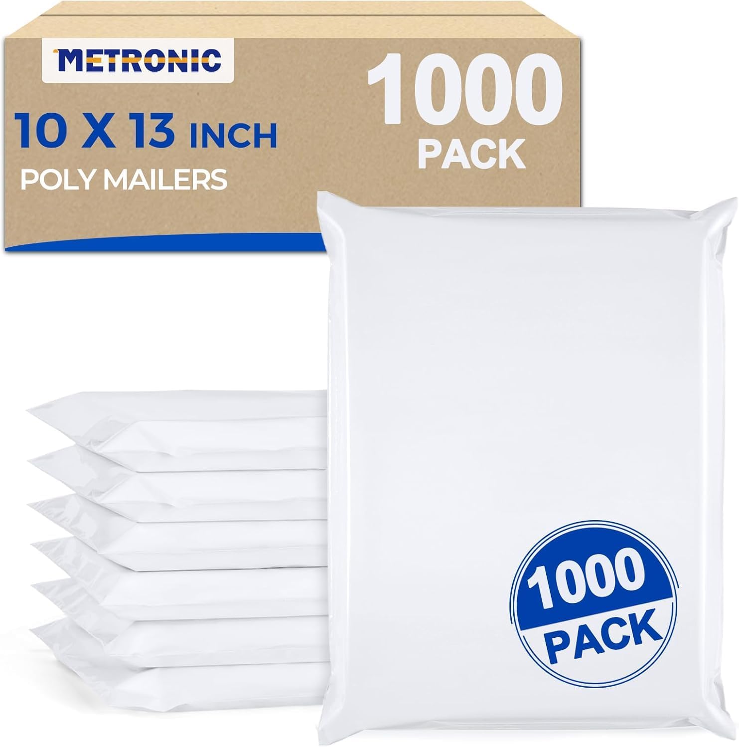 Detalle de METRONIC 10x13-Inch Poly Mailers, 1,000 Pack, Self-Seal and Water-Resistant