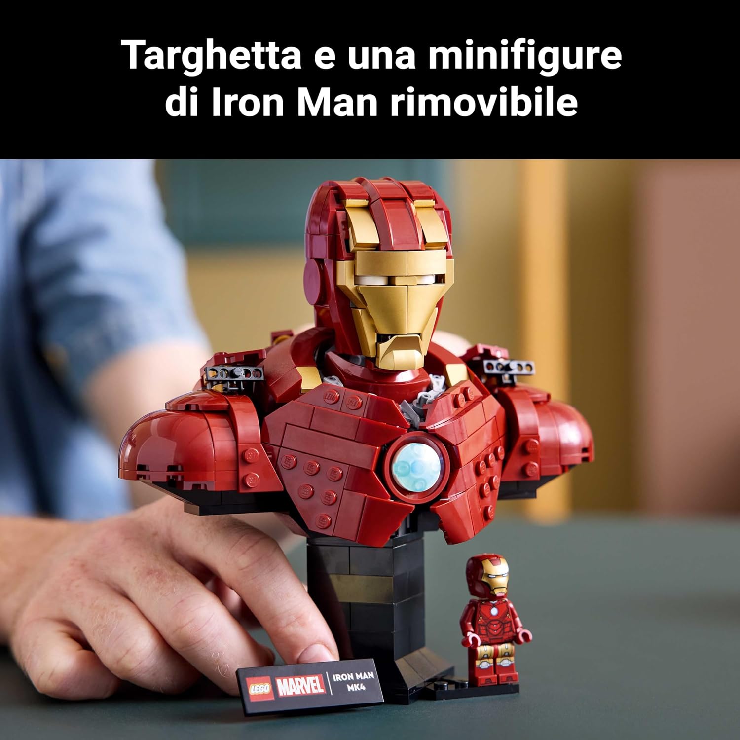 Thumbnail 5 de LEGO Marvel Busto di Iron Man MK4 (76327): display piece per collezionisti e fan