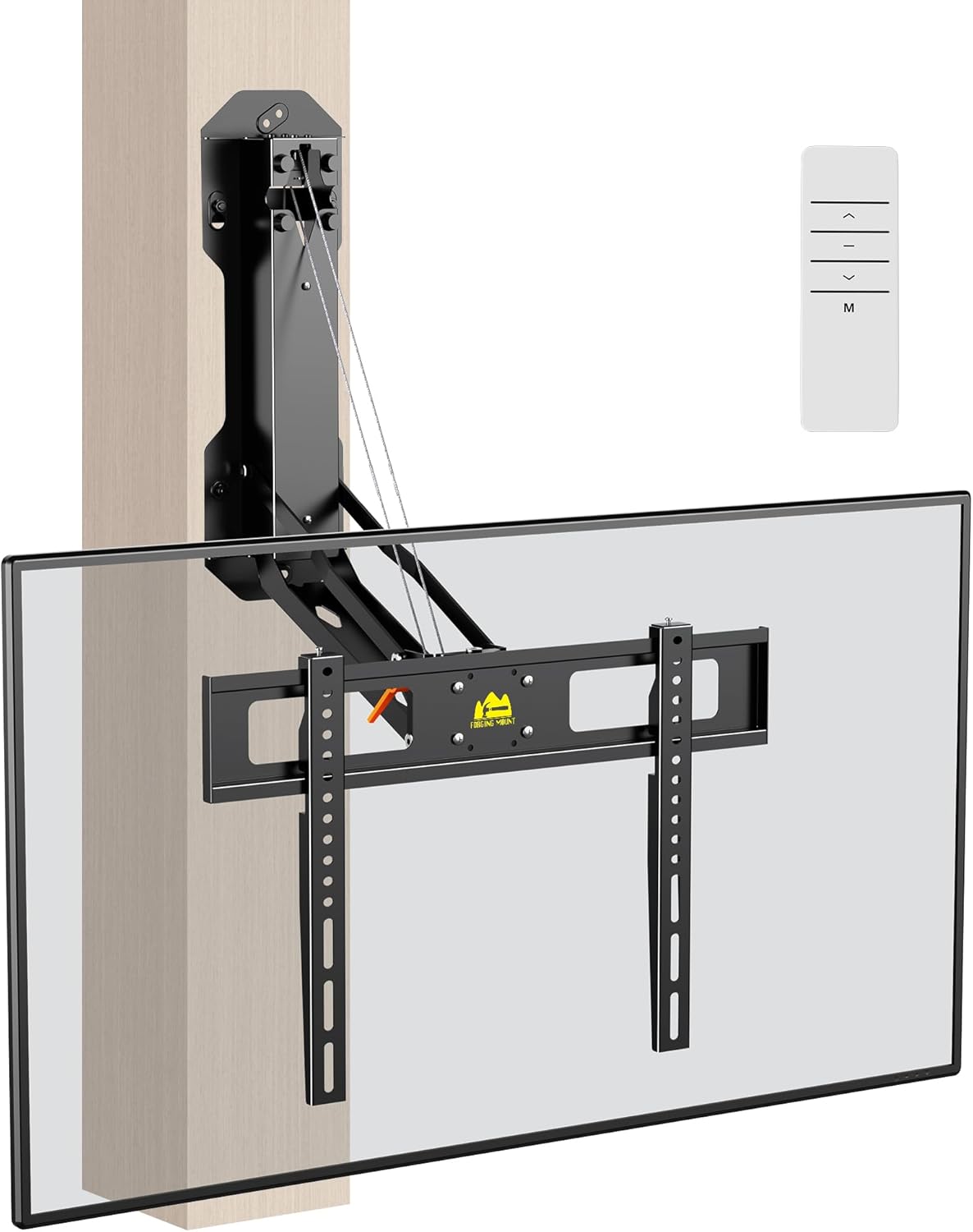 Detalle de FORGING MOUNT Motorized Fireplace TV Mount for 32"-85" Flat & Curved TVs